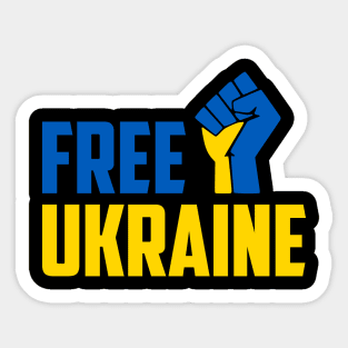 FREE UKRAINE PROTEST PUTIN PROTEST RUSSIAN INVASION Sticker